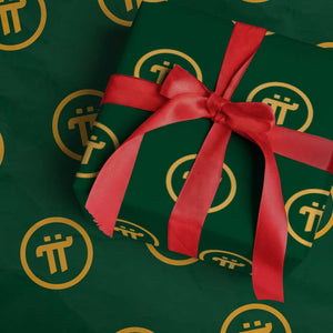 Pi Cryptocurrency Wrapping Paper Roll Crypto Coins Network TS02 Green Print Your Wear