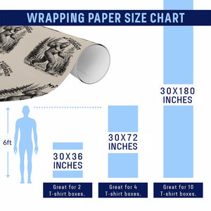 Please Save My Hideout Wrapping Paper Roll Bigfoot Forest Protector TS12 Print Your Wear