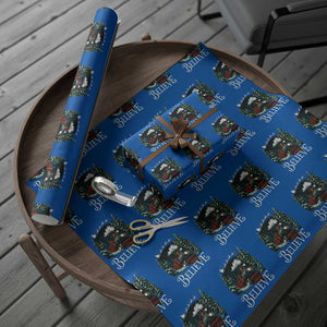 Polar Express Wrapping Paper Roll Christmas Believe TS10 Blue Print Your Wear