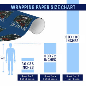 Polar Express Wrapping Paper Roll Christmas Believe TS10 Print Your Wear