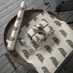 Polka Dot Black Cat Wrapping Paper Roll International Dot Day Gift TS12 Beige Print Your Wear