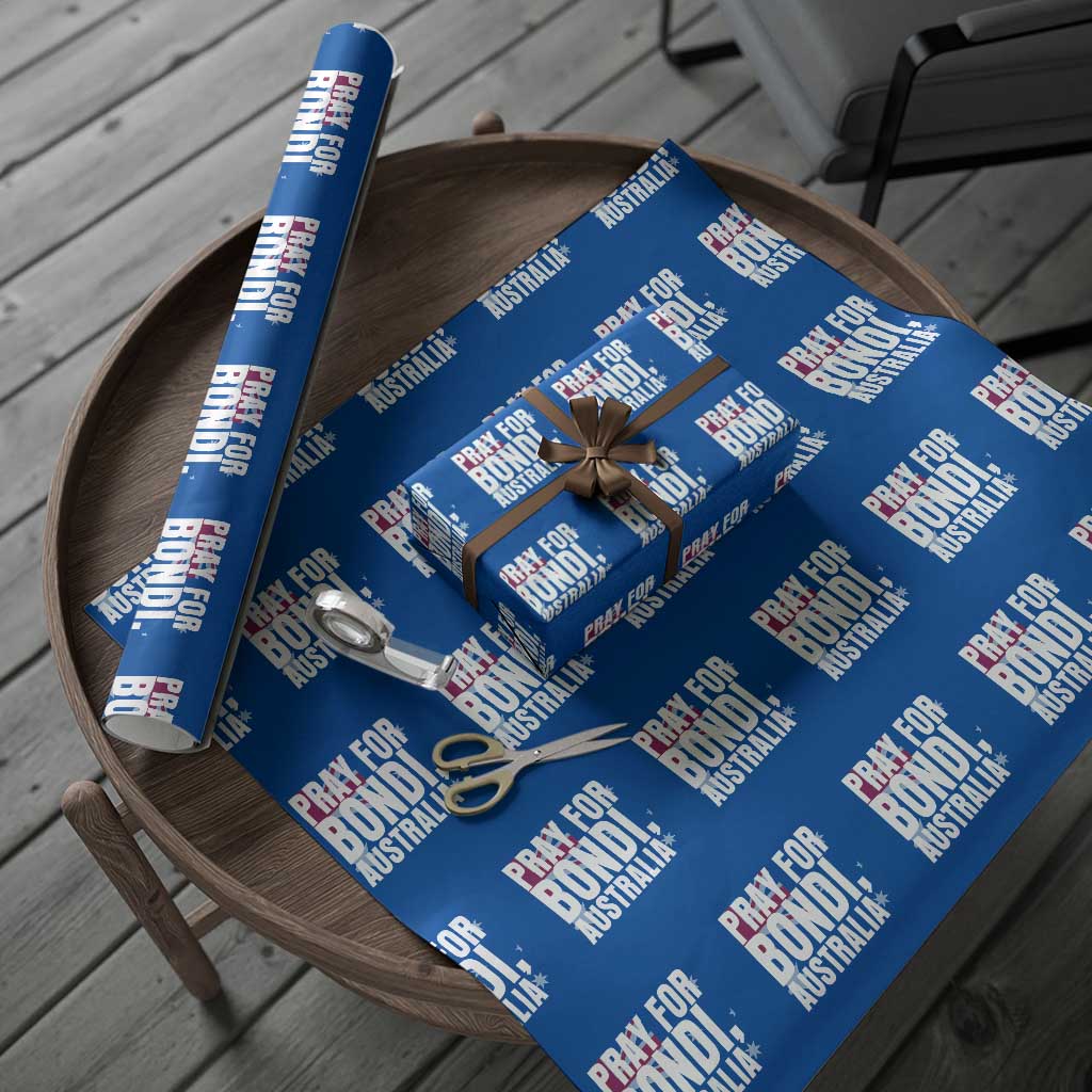 Pray for Bondi Australia Wrapping Paper Roll Memorial Unity and Support Tribute TS02 Blue Print Your Wear