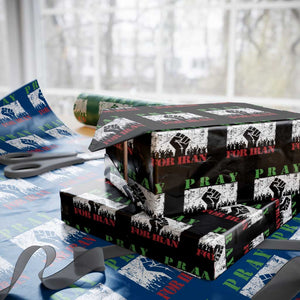 Pray For Iran Wrapping Paper Roll Support Iranian People Peace TS12 Black Print Your Wear