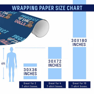 Protect The Dolls Wrapping Paper Roll Transgender Trans Pride TS10 Print Your Wear