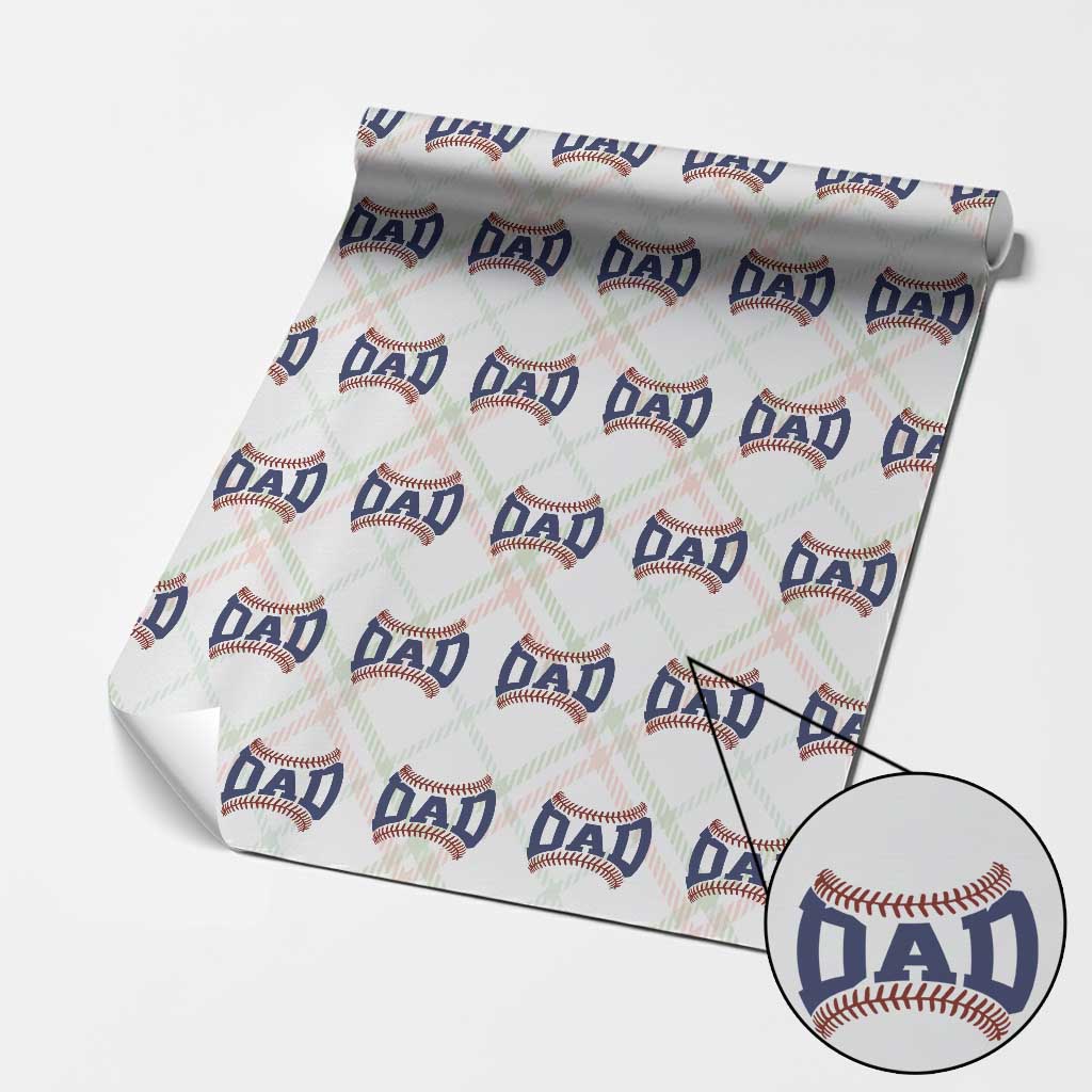 Proud Baseball Dad Wrapping Paper Roll Game Day Gift For Him TS12 Christmas Plaid Print Your Wear