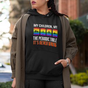 LGBT Mom Pride Hoodie My Children My Pride Vintage Periodic Table LGBT Flag TS02 Printyourwear