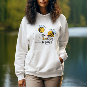 Cute Bee Mother's Day Hoodie We Beelong Together Funny Bee Pun Matching Couple Family TS02 Printyourwear