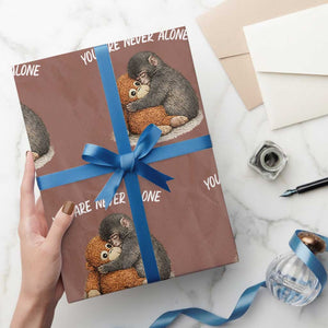 Punch Monkey Wrapping Paper Roll You Are Never Alone Brave TS14 Mocha Print Your Wear