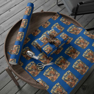 Punch The Monkey Wrapping Paper Roll Baby Monkey Punch Plush Hugging 90s Bootleg TS11 Blue Print Your Wear