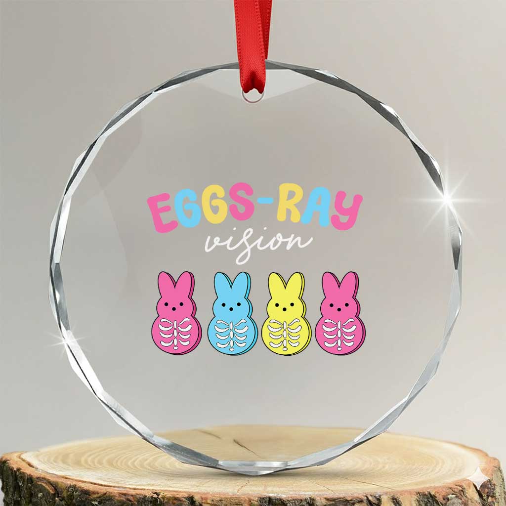 Radiology Easter Crystal Glass Ornament Eggs Ray Vision Xray Tech TS10 Transparent Glass 3'' Circle Print Your Wear