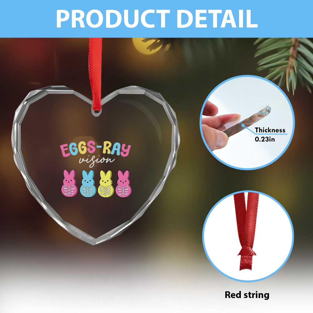 Radiology Easter Heart Crystal Glass Ornament Eggs Ray Vision Xray Tech TS10 Print Your Wear