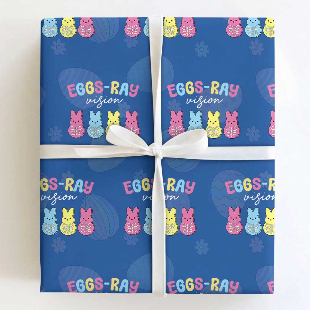 Radiology Easter Wrapping Paper Roll Eggs Ray Vision Xray Tech TS10 Royal Blue Print Your Wear