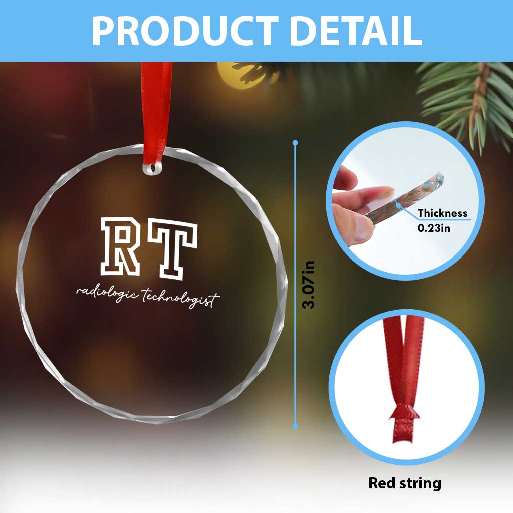 Radiology Technologist Crystal Glass Ornament RT Xray Rad Tech Gift TS10 Print Your Wear