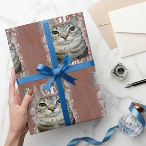 Rage Is Consuming Me Wrapping Paper Roll Funny Silly Cat Memes TS10 Mocha Print Your Wear