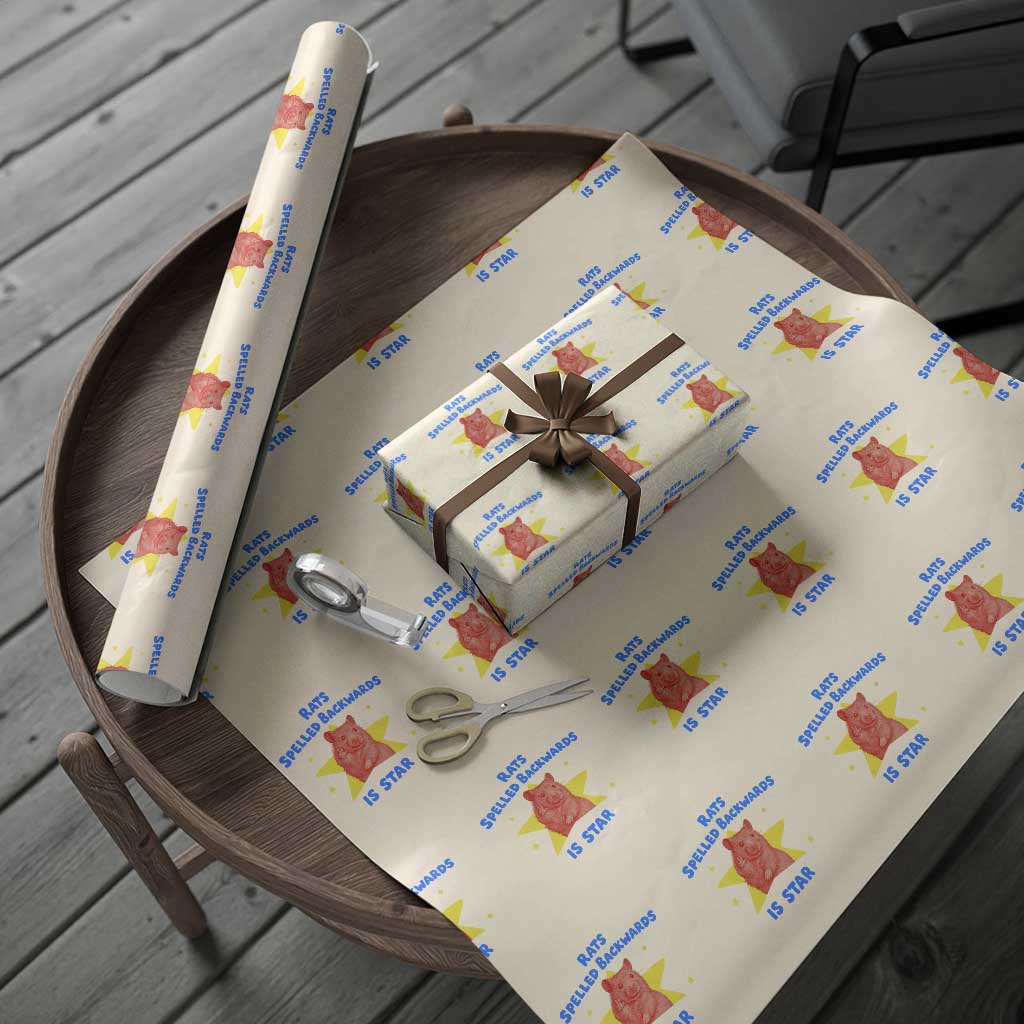 Rats Spelled Backwards Is Star Wrapping Paper Roll Sarcastic Rat Meme TS10 Beige Print Your Wear