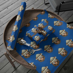 Resist Bear Retro Vintage Wrapping Paper Roll TS02 Blue Print Your Wear