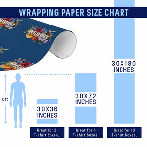 Resist Floral Wrapping Paper Roll Retro Botanical Graphic TS02 Print Your Wear