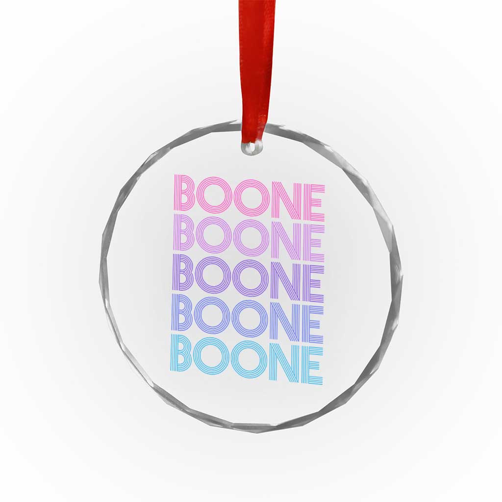 Retro Boone Name Lover Neon Gradient Typography Crystal Glass Ornament TS02 Print Your Wear