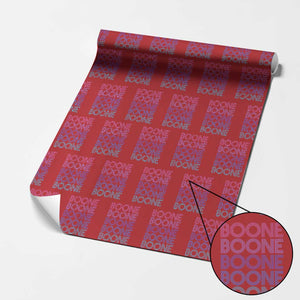 Retro Boone Name Lover Neon Gradient Typography Wrapping Paper Roll TS02 Red Print Your Wear