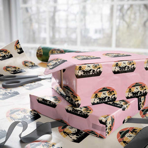 Retro Sunset Cryptid Squad Wrapping Paper Roll Cryptid Lover Gift TS12 Light Pink Print Your Wear