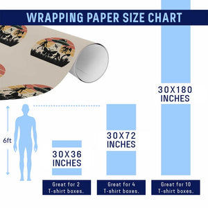 Retro Sunset Cryptid Squad Wrapping Paper Roll Cryptid Lover Gift TS12 Print Your Wear