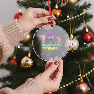 Retro Sunset Mothman Easter Egg Hunt Crystal Glass Ornament Cryptid Lover Gift TS12 Print Your Wear