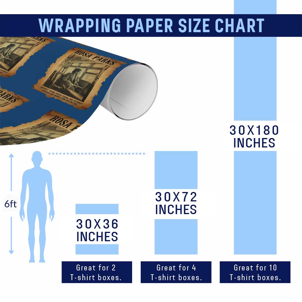 Rosa Parks Quote Wrapping Paper Roll Black Movement Protest TS14 Print Your Wear