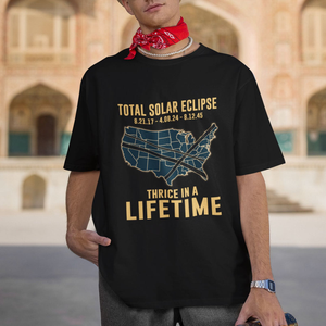 Total Solar Eclipse 2045 T Shirt Thrice In A Lifetime American Totality Tour Map 2017 2024 2045 TS02 Printyourwear