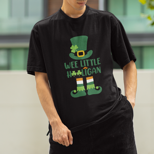 Cute St. Patricks Day T Shirt Wee Little Hooligan Leprechaun for Boy Kids TS02 Printyourwear