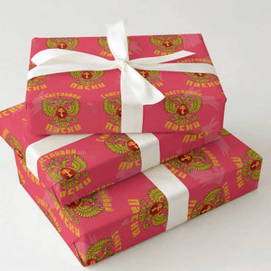 Russian Orthodox Easter Happy Easter Wrapping Paper Roll Russian Eagle TS11 Red Print Your Wear