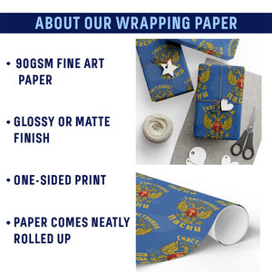 Russian Orthodox Easter Happy Easter Wrapping Paper Roll Russian Eagle TS11 Print Your Wear