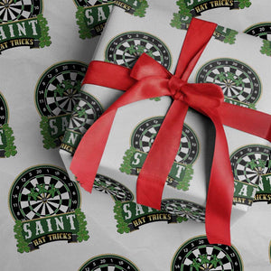 Saint Hat Tricks Wrapping Paper Roll St Patricks Day Dart Thrower Gift TS12 White Print Your Wear