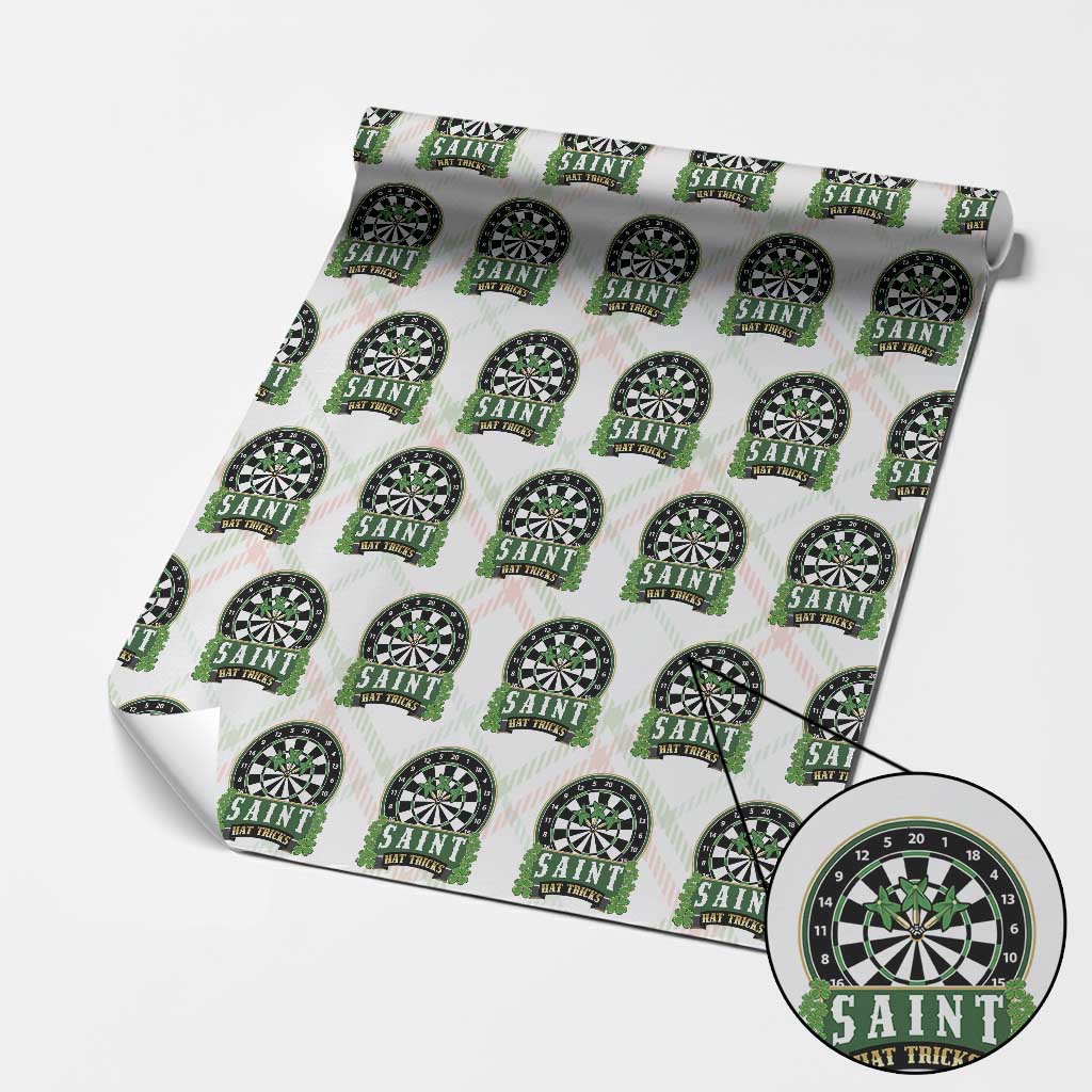 Saint Hat Tricks Wrapping Paper Roll St Patricks Day Dart Thrower Gift TS12 Christmas Plaid Print Your Wear