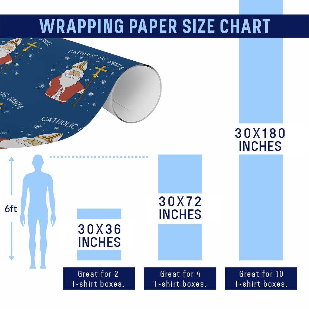 Saint Nicholas Catholic Christmas Wrapping Paper Roll TS14 Print Your Wear