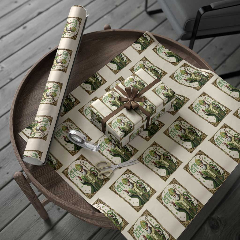 Saint Patrick Go'n Git Wrapping Paper Roll Funny St Patricks Day Snake Legend TS12 Beige Print Your Wear