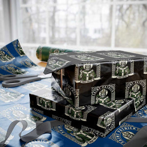 Saint Patrick Pray For Us Wrapping Paper Roll St Patricks Day Religious Gift TS12 Black Print Your Wear