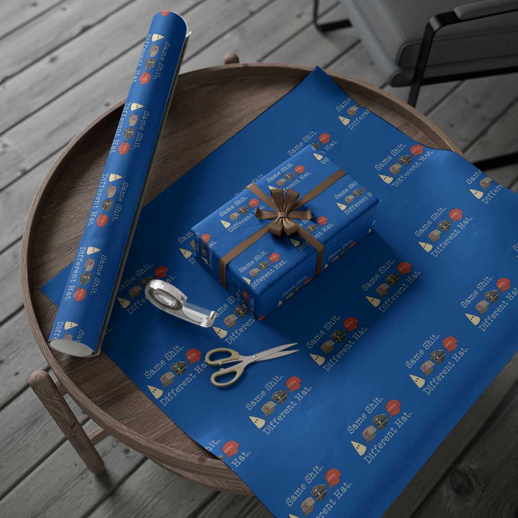 Same Shit Different Hat Wrapping Paper Roll TS02 Blue Print Your Wear