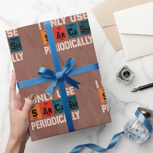 Sarcasm Periodic Table Wrapping Paper Roll Element Weird Science Joke Gift TS10 Mocha Print Your Wear