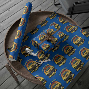 School Bus Driver Wrapping Paper Roll Student Delivery Specialist TS14 Blue Print Your Wear