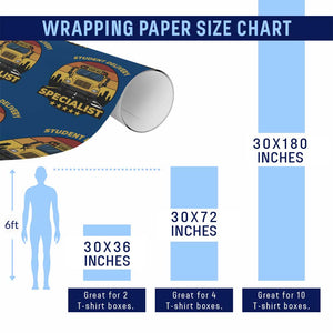 School Bus Driver Wrapping Paper Roll Student Delivery Specialist TS14 Print Your Wear