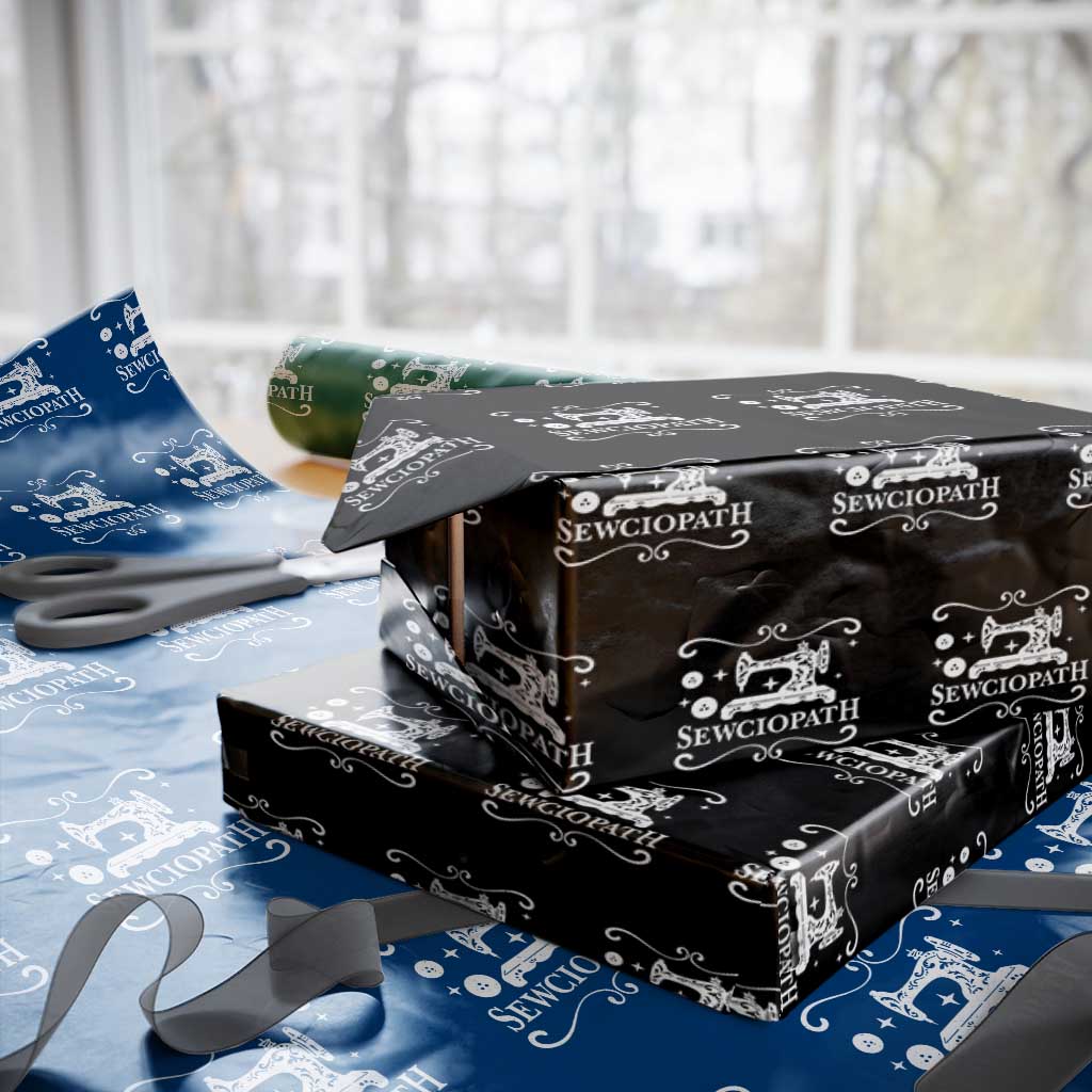 Sewing Lover Wrapping Paper Roll Sewciopath Quilter Gift TS10 Black Print Your Wear