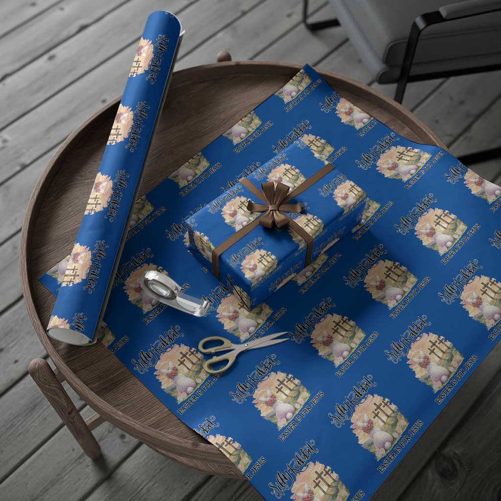 Silly Rabbit Easter Is For Jesus Wrapping Paper Roll Christian Easter TS14 Blue Print Your Wear