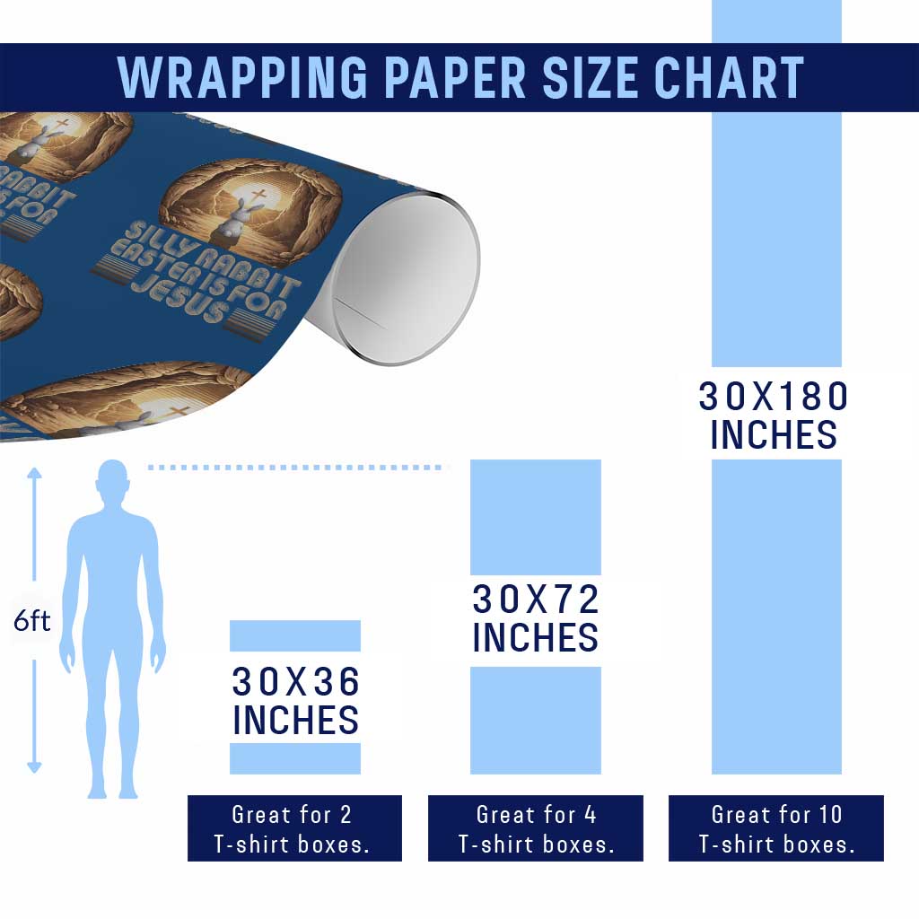 Silly Rabbit Easter Is For Jesus Wrapping Paper Roll Christian Jesus Easter TS14 Print Your Wear