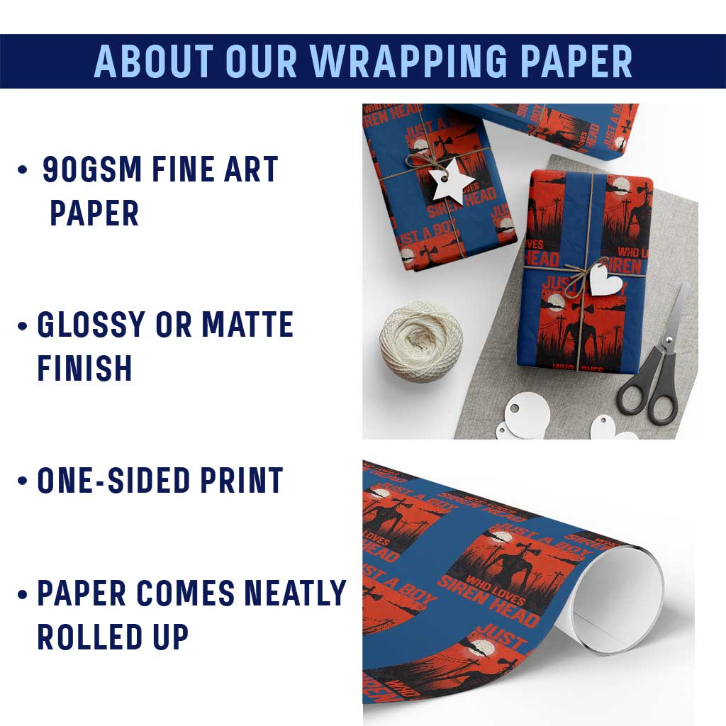 Siren Head Wrapping Paper Roll American Cryptid Lovers Boy TS10 Print Your Wear