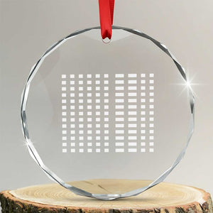 Six Seven 67 Morse Code Crystal Glass Ornament Subtle Secret Gen Alpha Meme TS11 Transparent Glass 3'' Circle Print Your Wear