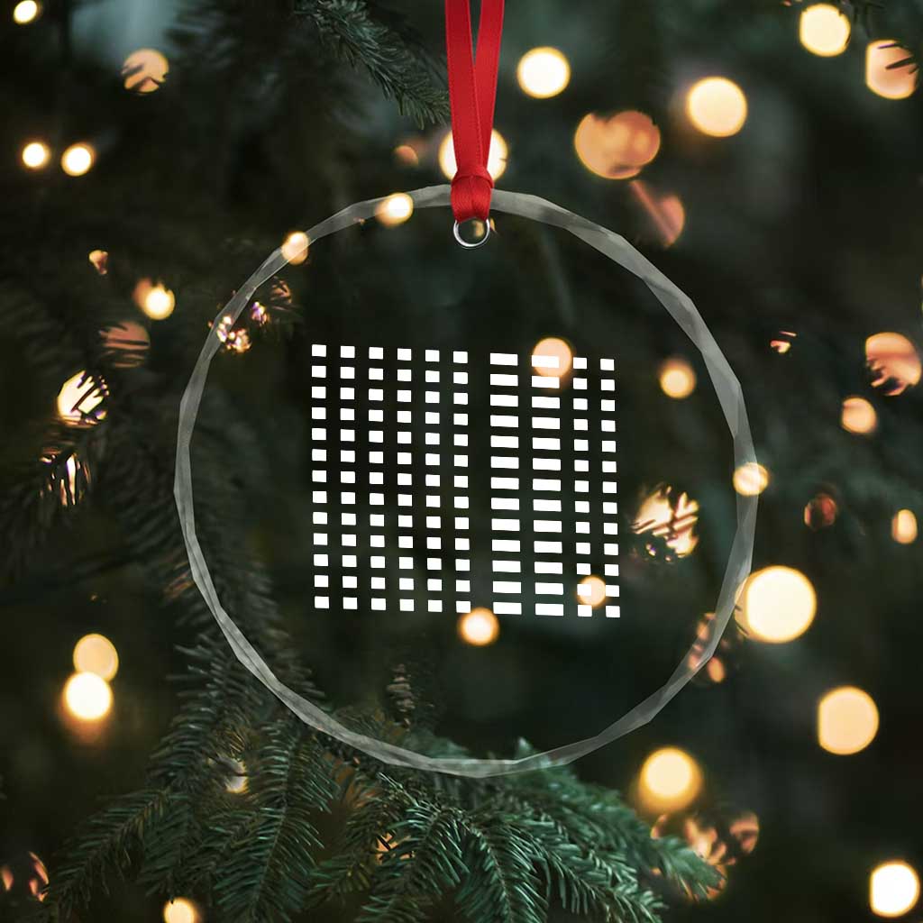 Six Seven 67 Morse Code Crystal Glass Ornament Subtle Secret Gen Alpha Meme TS11 Print Your Wear