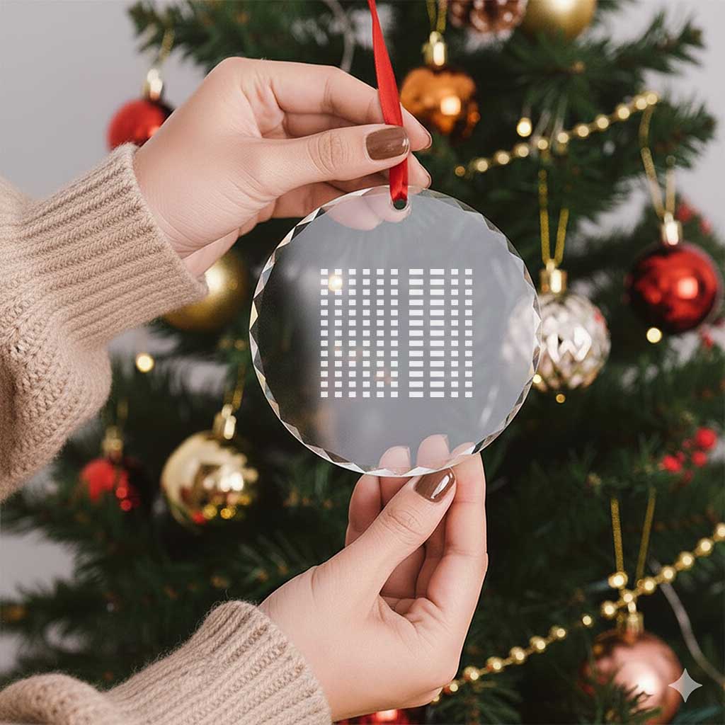 Six Seven 67 Morse Code Crystal Glass Ornament Subtle Secret Gen Alpha Meme TS11 Print Your Wear