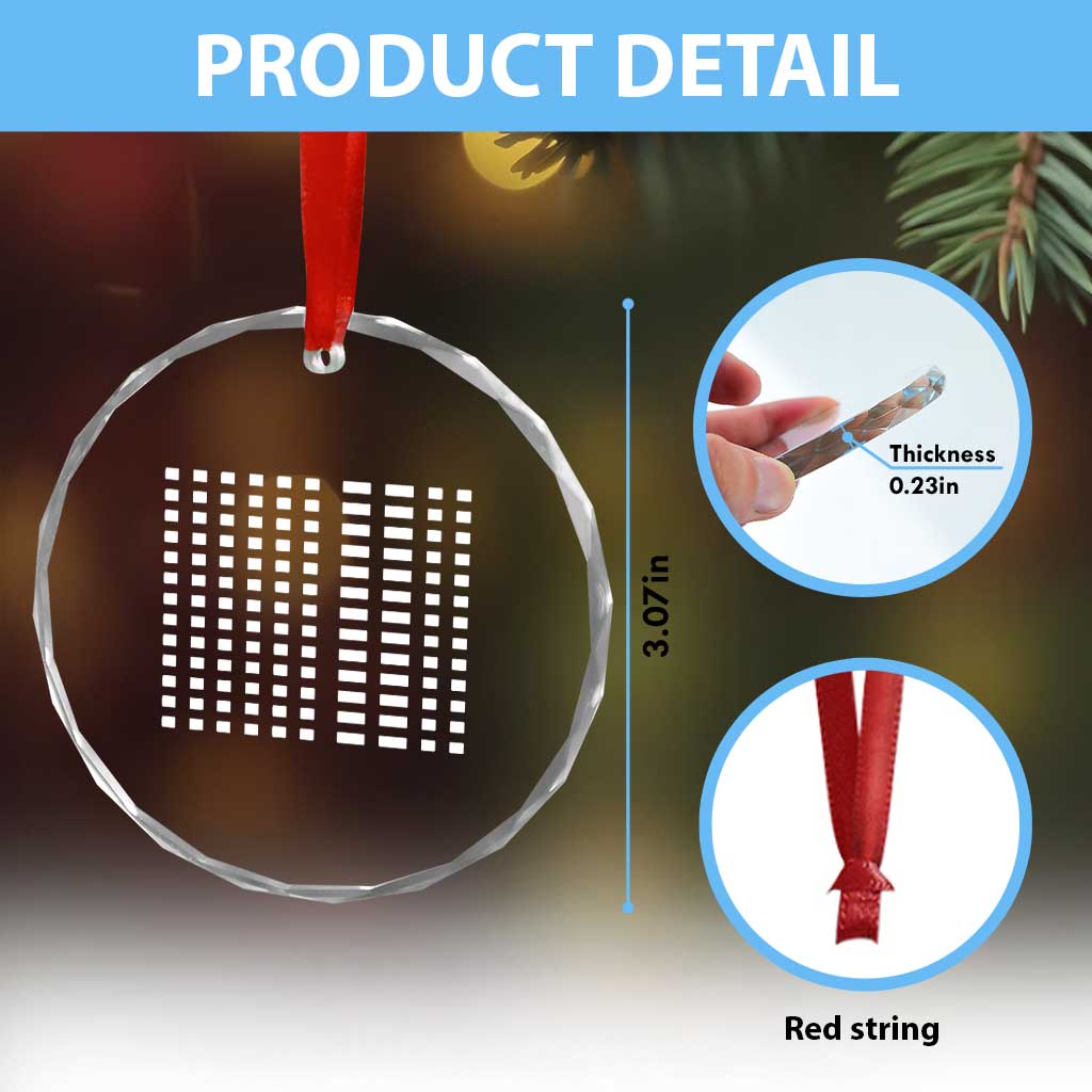 Six Seven 67 Morse Code Crystal Glass Ornament Subtle Secret Gen Alpha Meme TS11 Print Your Wear
