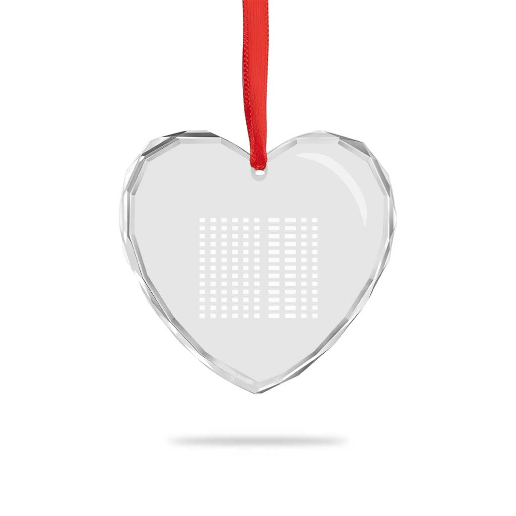 Six Seven 67 Morse Code Heart Crystal Glass Ornament Subtle Secret Gen Alpha Meme TS11 Print Your Wear