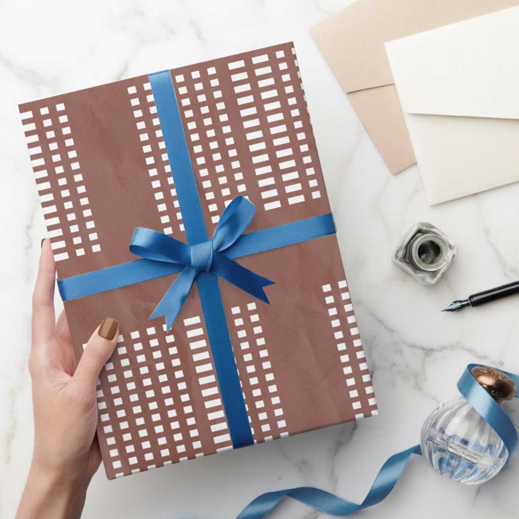 Six Seven 67 Morse Code Wrapping Paper Roll Subtle Secret Gen Alpha Meme TS11 Mocha Print Your Wear